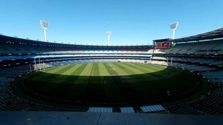 Melbourne Cricket Ground field and seating inside the stadium