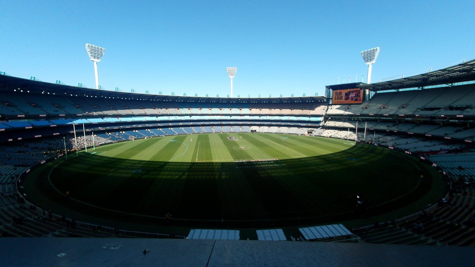 Melbourne Cricket Ground field and seating inside the stadium