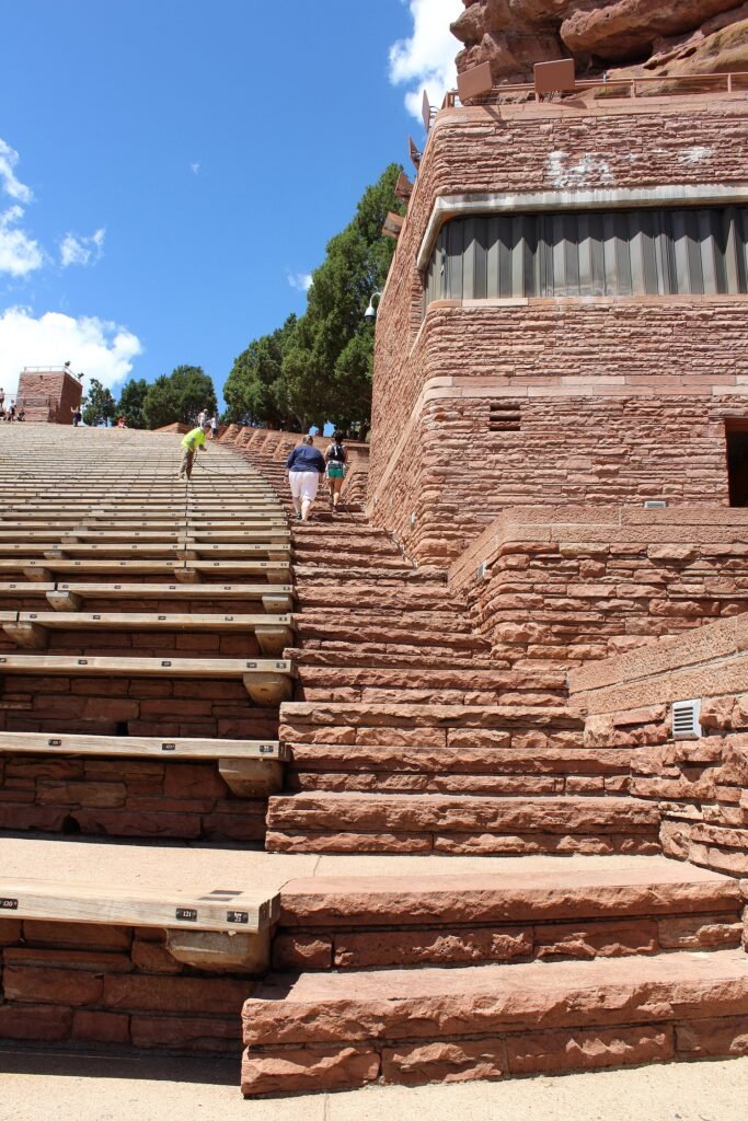 Red Rocks Amphitheatre seating and stage in Morrison Colorado