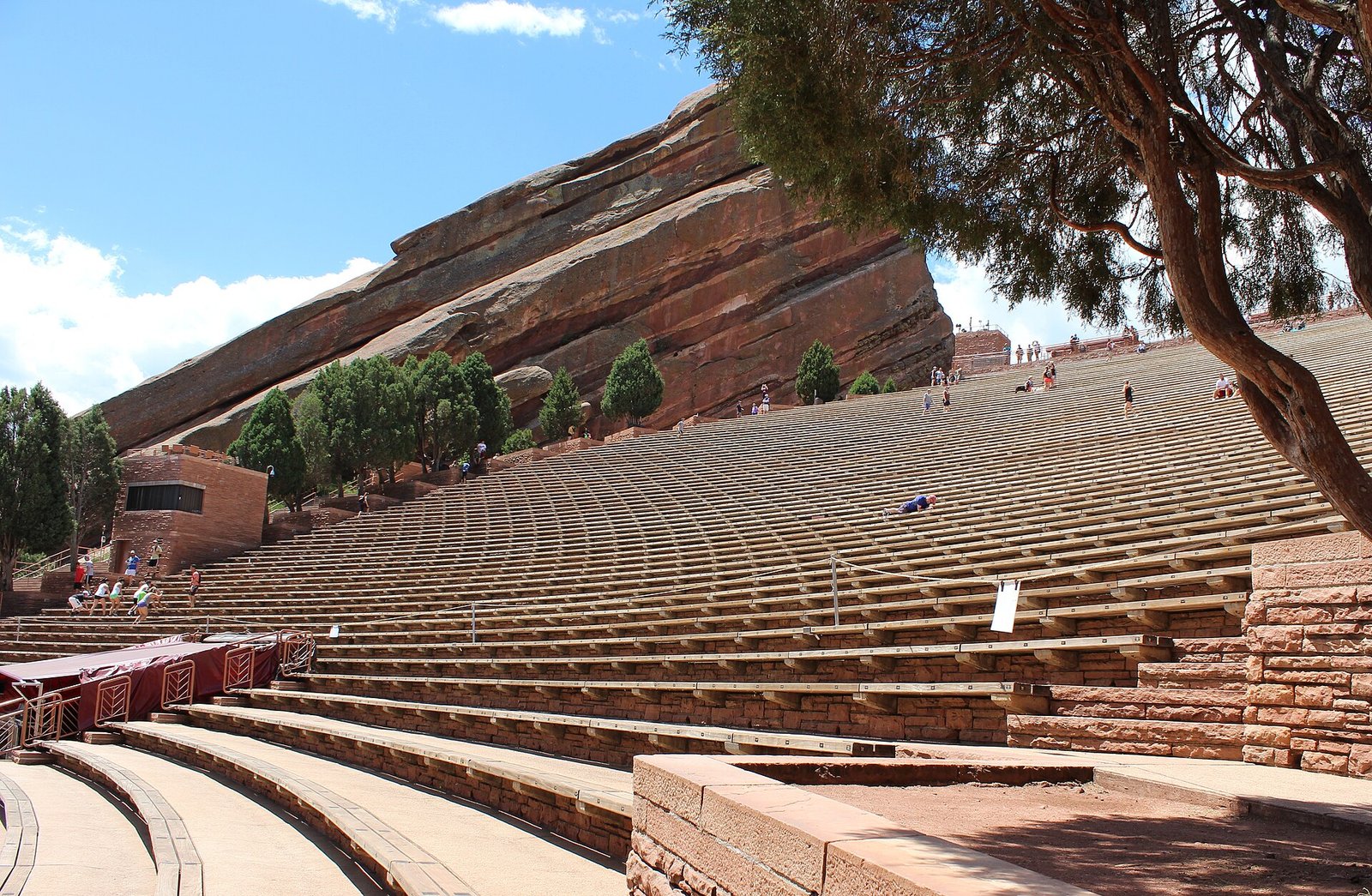 Audience view across Red Rocks Amphitheatre in Colorado